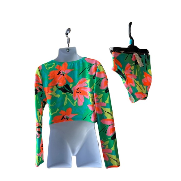 NWT Art Class girls 3 piece swim suit Multicolor Tropical - Picture 4 of 6